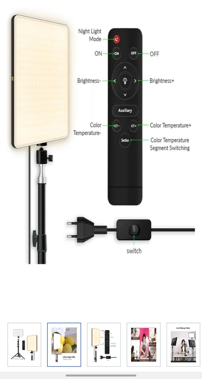  11 Inch Plokama P11 LED Studio Light with Remote Control
